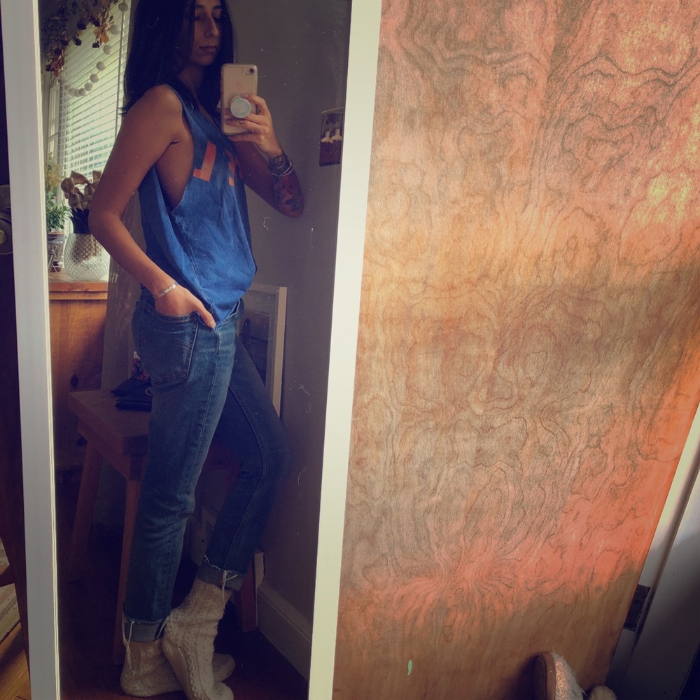 Blue Cut off tank